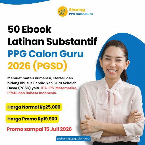 50 Ebook Latihan Substantif PPG Calon Guru 2026 (PGSD)