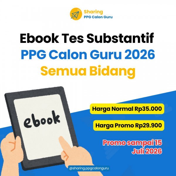 Ebook Tes Substantif PPG Calon Guru 2026 Semua Bidang